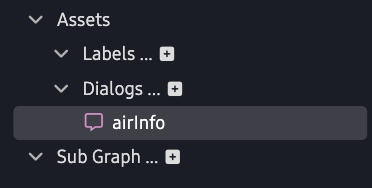 airInfo Custom Dialog Options is Visible in Metadata Sidebar Under Dialogs