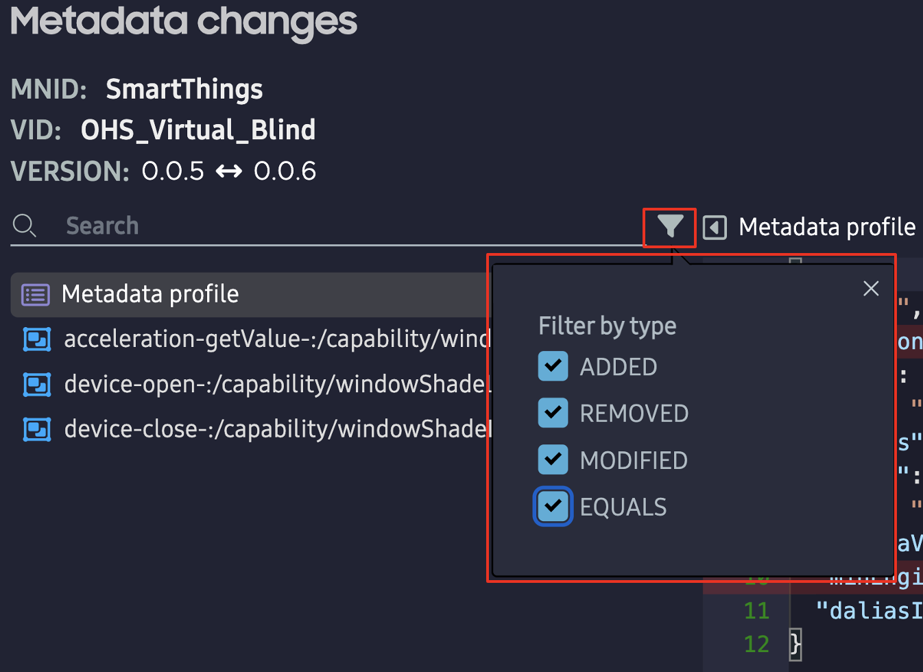 After Clicking Filter Icon, Filter Options Appear